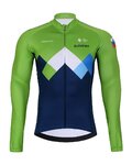 BONAVELO Cycling winter set - SLOVENIA WINTER - green/black/blue