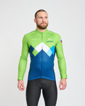BONAVELO Cycling winter long sleeve jersey - SLOVENIA - blue/green