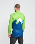 BONAVELO Cycling winter long sleeve jersey - SLOVENIA - blue/green