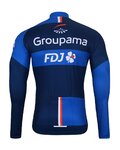 BONAVELO Cycling winter long sleeve jersey - FDJ 2025 WINTER - blue/black