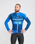 BONAVELO Cycling winter long sleeve jersey - FDJ 2025 WINTER - blue/black