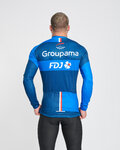 BONAVELO Cycling winter long sleeve jersey - FDJ 2025 WINTER - blue/black