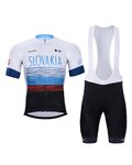 BONAVELO Cycling short sleeve jersey and shorts - SLOVAKIA - white/blue/red/black