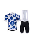 BONAVELO Cycling short sleeve jersey and shorts - LA VUELTA - white/black/blue