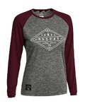 ROCDAY Cycling summer long sleeve jersey - LINE LADY - grey/bordeaux