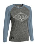 ROCDAY Cycling summer long sleeve jersey - LINE LADY - blue/grey