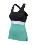SANTINI Cycling sleeveless jersey - SCIA LADY - black/light blue
