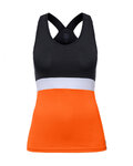 SANTINI Cycling sleeveless jersey - SCIA LADY - orange/black