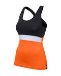 SANTINI Cycling sleeveless jersey - SCIA LADY - orange/black
