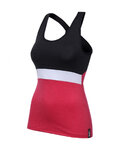 SANTINI Cycling sleeveless jersey - SCIA LADY - red/black