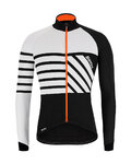 SANTINI Cycling winter long sleeve jersey - SVOLTA WINTER - white/black