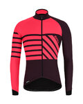 SANTINI Cycling winter long sleeve jersey - SVOLTA WINTER - black/bordeaux