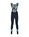 SANTINI Cycling long bib trousers - CORAL RAGGIO LADY - blue/black