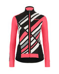 SANTINI Cycling winter long sleeve jersey - CORAL RAGGIO LADY - pink/black