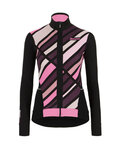 SANTINI Cycling winter long sleeve jersey - CORAL RAGGIO LADY - pink/black