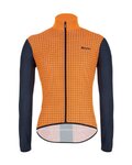 SANTINI Cycling windproof jacket - NEBULA - light blue/orange/blue