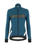 SANTINI Cycling thermal jacket - CORAL RAGGIO LADY - blue