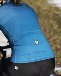 SANTINI Cycling winter long sleeve jersey - COLORE LADY WINTER - blue