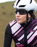 SANTINI Cycling winter long sleeve jersey - CORAL RAGGIO LADY - pink/black