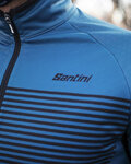 SANTINI Cycling thermal jacket - COLORE - blue