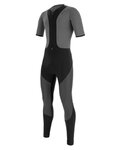SANTINI Cycling long bib trousers - VEGA GRIDO WINTER - grey/black