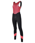 SANTINI Cycling long bib trousers - CORAL BENGAL LADY - black/pink