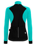 SANTINI Cycling thermal jacket - CORAL BENGAL LADY - turquoise