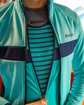 SANTINI Cycling thermal jacket - CORAL BENGAL LADY - turquoise