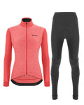 SANTINI Cycling winter set - COLORE PURO LADY WNT - pink/black