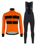 SANTINI Cycling winter set with jacket - COLORE BENGAL WINTER - black/orange