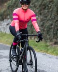 SANTINI Cycling winter long sleeve jersey - CORAL BENGAL LADY - pink