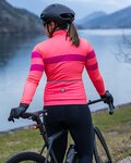 SANTINI Cycling winter long sleeve jersey - CORAL BENGAL LADY - pink
