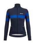 SANTINI Cycling winter long sleeve jersey - CORAL BENGAL LADY - blue
