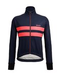 SANTINI Cycling winter set with jacket - COLORE HALO + LAVA - blue/black