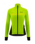 SANTINI Cycling thermal jacket - CORAL BENGAL LADY - green