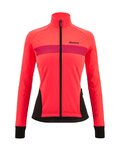 SANTINI Cycling thermal jacket - CORAL BENGAL LADY - pink