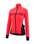 SANTINI Cycling thermal jacket - CORAL BENGAL LADY - pink