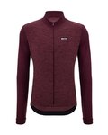 SANTINI Cycling winter long sleeve jersey - PURE - bordeaux