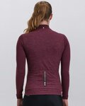 SANTINI Cycling winter long sleeve jersey - PURE LADY - bordeaux