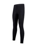 SANTINI Cycling long trousers withot bib - FULL ZIP - ZIP UP - black