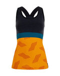 SANTINI Cycling sleeveless jersey - SCIA DUNE LADY - orange/black