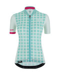 SANTINI Cycling short sleeve jersey - SLEEK GRIDO - pink/green