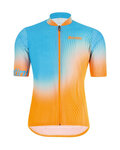 SANTINI Cycling short sleeve jersey - TERRA MTB - orange/turquoise