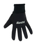 SANTINI Cycling long-finger gloves - ECO WIN - black