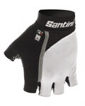 SANTINI Cycling fingerless gloves - GEL MANIA - black/white