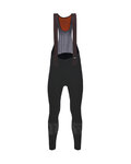 SANTINI Cycling long bib trousers - NUHOT WINTER - black