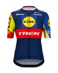 SANTINI Cycling short sleeve jersey - LIDL TREK 2024 LADY - yellow/red/blue