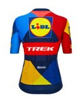 SANTINI Cycling short sleeve jersey - LIDL TREK 2024 LADY - yellow/red/blue