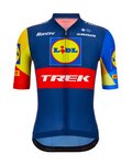 SANTINI Cycling short sleeve jersey - LIDL TREK 2024 TEAM ORIGINAL - red/yellow/blue