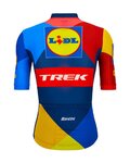 SANTINI Cycling short sleeve jersey - LIDL TREK 2024 TEAM ORIGINAL - red/yellow/blue